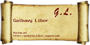 Galbavy Libor névjegykártya